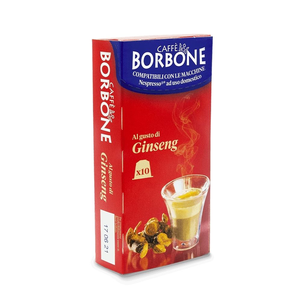 BORBONE Ginseng Amaro Compatible Nespresso®* – Lot de 10